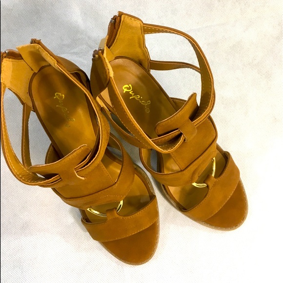 Brown Qupid Heeled Sandals - Picture 2 of 4